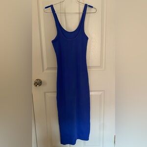 XS Pull & Bear Midi Blue Dress